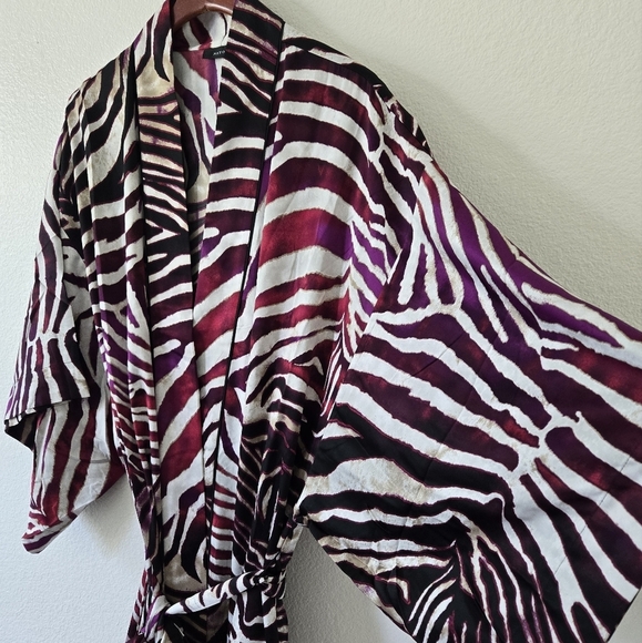 NWT NATORI Kuma Long Robe Length  52" Bathrobe Kimono Sleeve Plus Size 2X - Picture 6 of 16